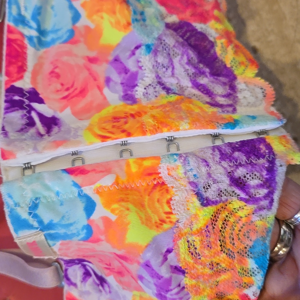 PINK Victoria's Secret Floral Multi-Color Bustier Bra - Picture 5 of 9